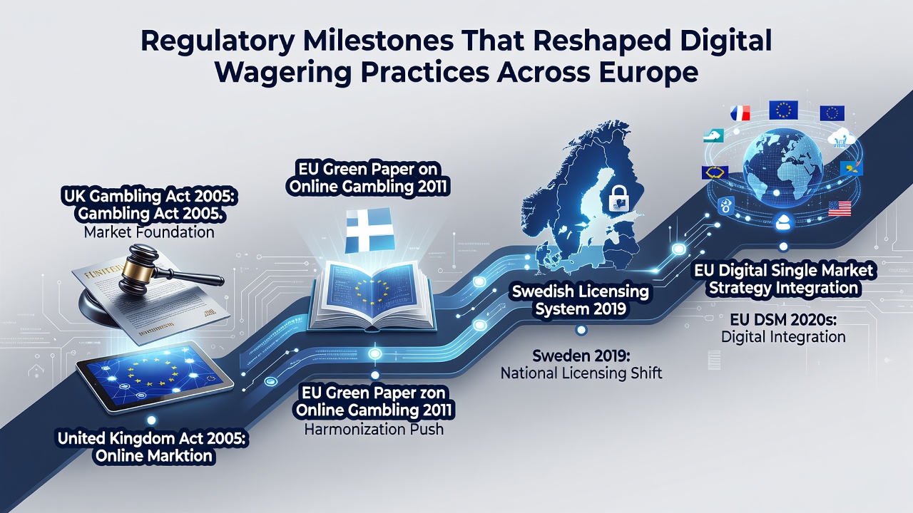 Map of Europe highlighting countries with updated digital wagering regulations and upcoming 2026 deadlines